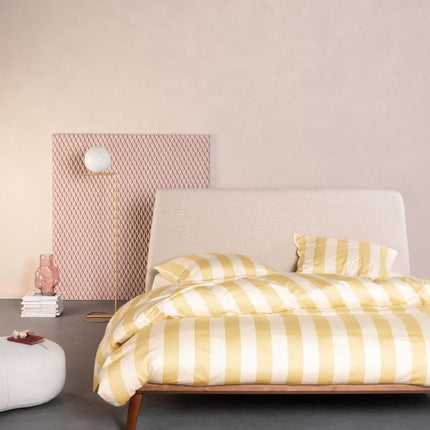 Essenza Dekbedovertrek Minte stripe yellow 240x200/220 cm, showmodel