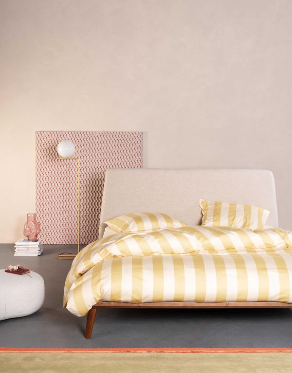 Essenza Dekbedovertrek Minte stripe yellow 240x200/220 cm, showmodel