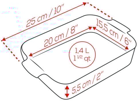 Peugeot Ovenschaal rechthoek 25 cm - vert sauge