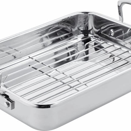 Scanpan Impact Braadslede met rooster RVS - 42 x 26 cm