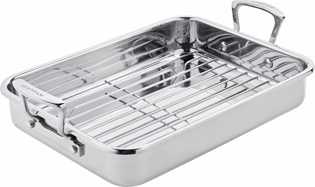 Scanpan Impact Braadslede met rooster RVS - 42 x 26 cm