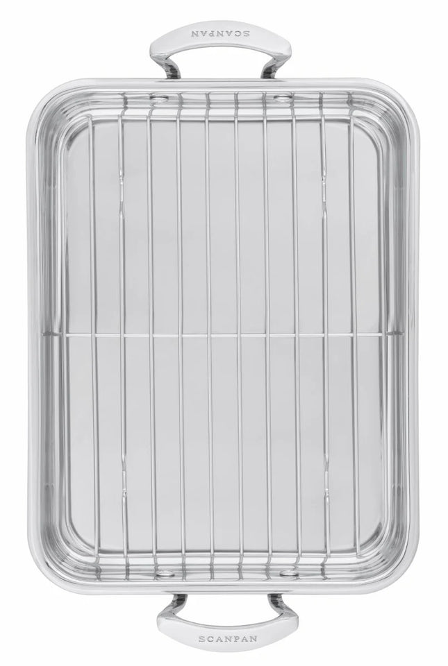 Scanpan Impact Braadslede met rooster RVS - 42 x 26 cm