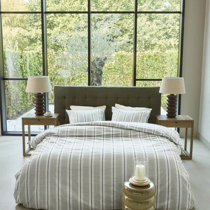 Beddinghouse Riviera Maison Dekbedovertrek Silvan Green 240x200/220 cm