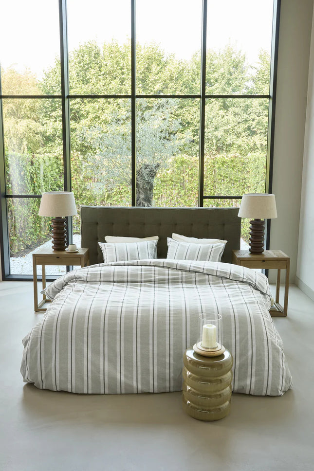 Beddinghouse Riviera Maison Dekbedovertrek Silvan Green 140x200/220 cm