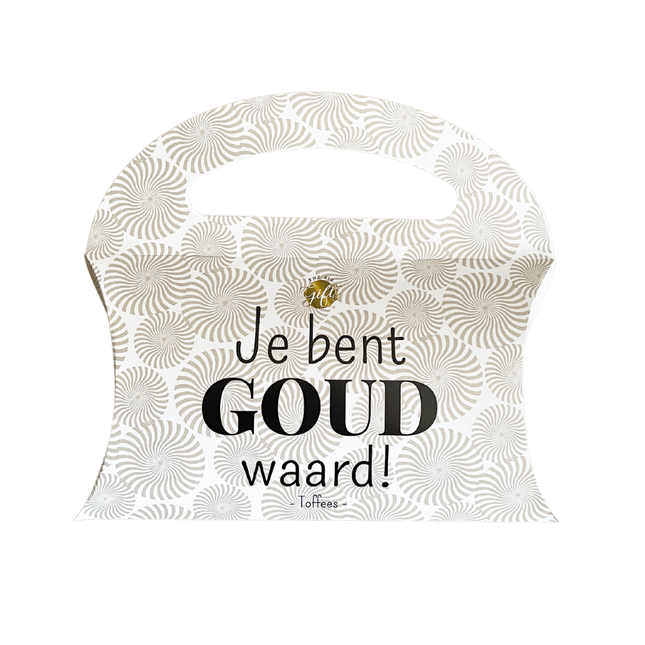 The Big Gifts Snoeptasje Je bent goud waard – Toffee Cadeau