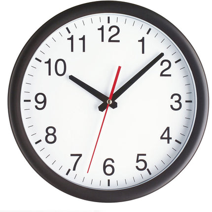 TFA Wandklok analoog -  zwarte rand - Ø30 cm