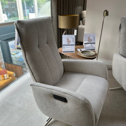 HK Fauteuil LIEKE 3 motoren + gaslift poot Polaris Greige PBV9