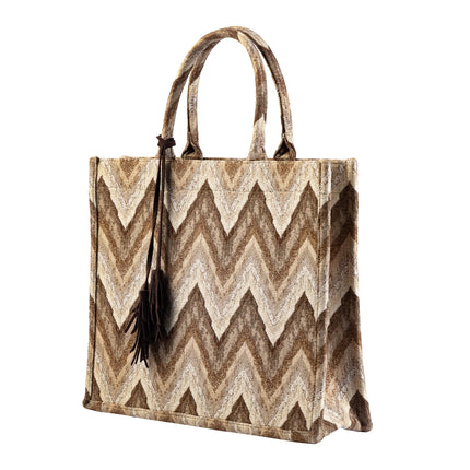 Dutch Decor totebag Marcello 43x34x13 cm Pumice Stone