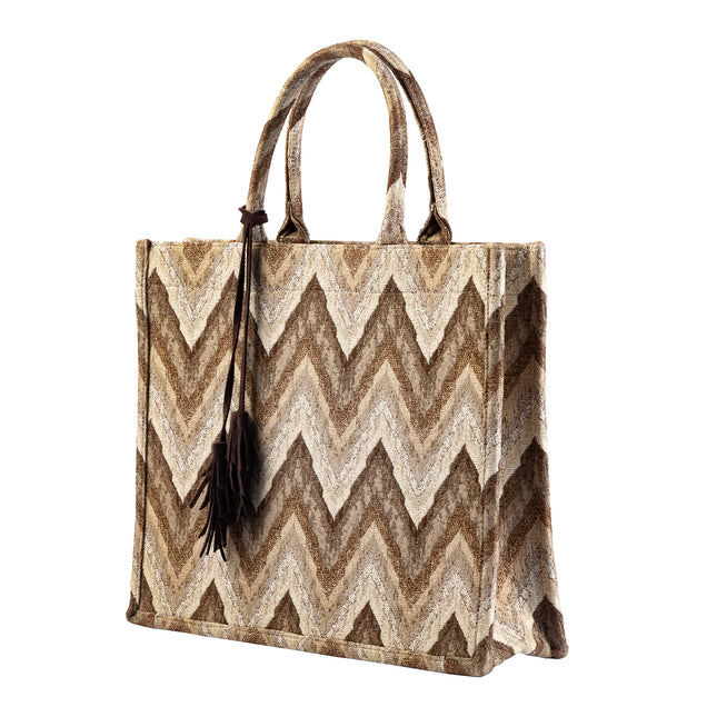 Dutch Decor totebag Marcello 43x34x13 cm Pumice Stone