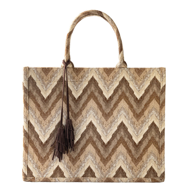 Dutch Decor totebag Marcello 43x34x13 cm Pumice Stone