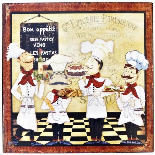 Meater Wandbord Bon Appetit 30x30 cm - Metaal